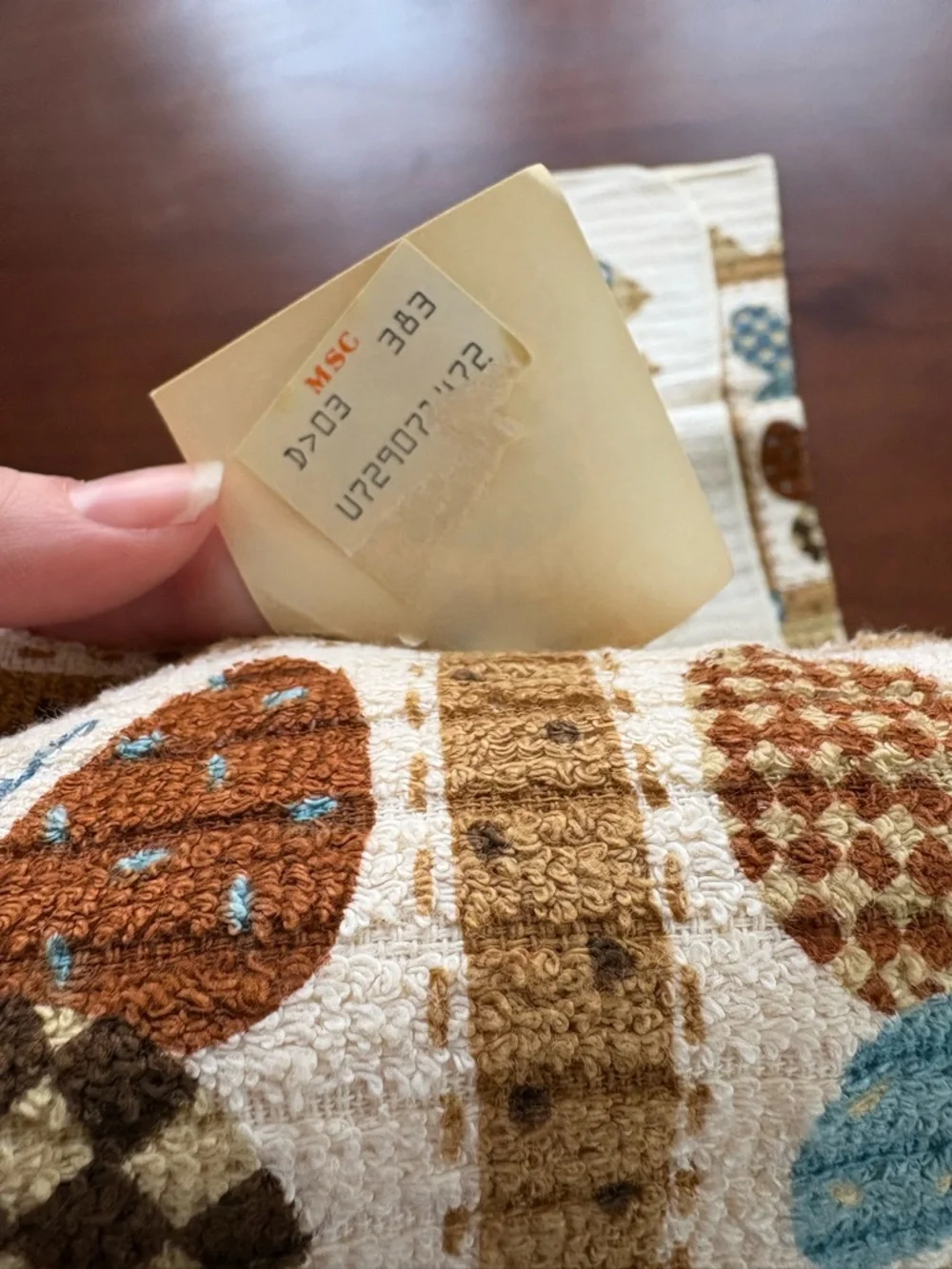 Vintage 70s washcloth terry dish cloths lot of 2 butterfly cottagecore print